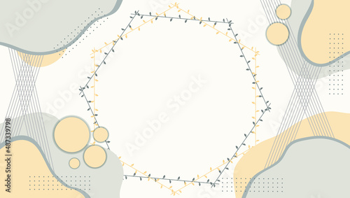 Vector frame for pictures and photos on a white background. Abstract illustration.