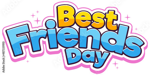 Best Friends Day word logo on white background