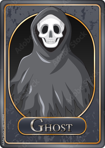 Zombie character game card template