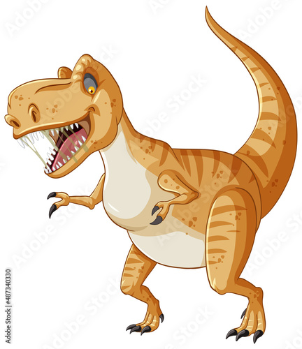 Tyrannosaurus rex or t rex in cartoon style