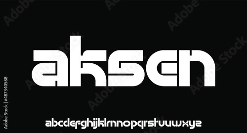 modern geometric circular font with rounded edges.	
