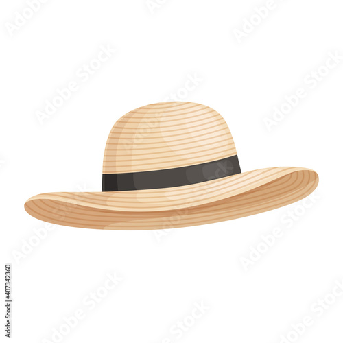 Straw fedora hat with black ribbon. Womens beach hat, the perfect accessory to complement your bathing suit and protect against sunstroke.