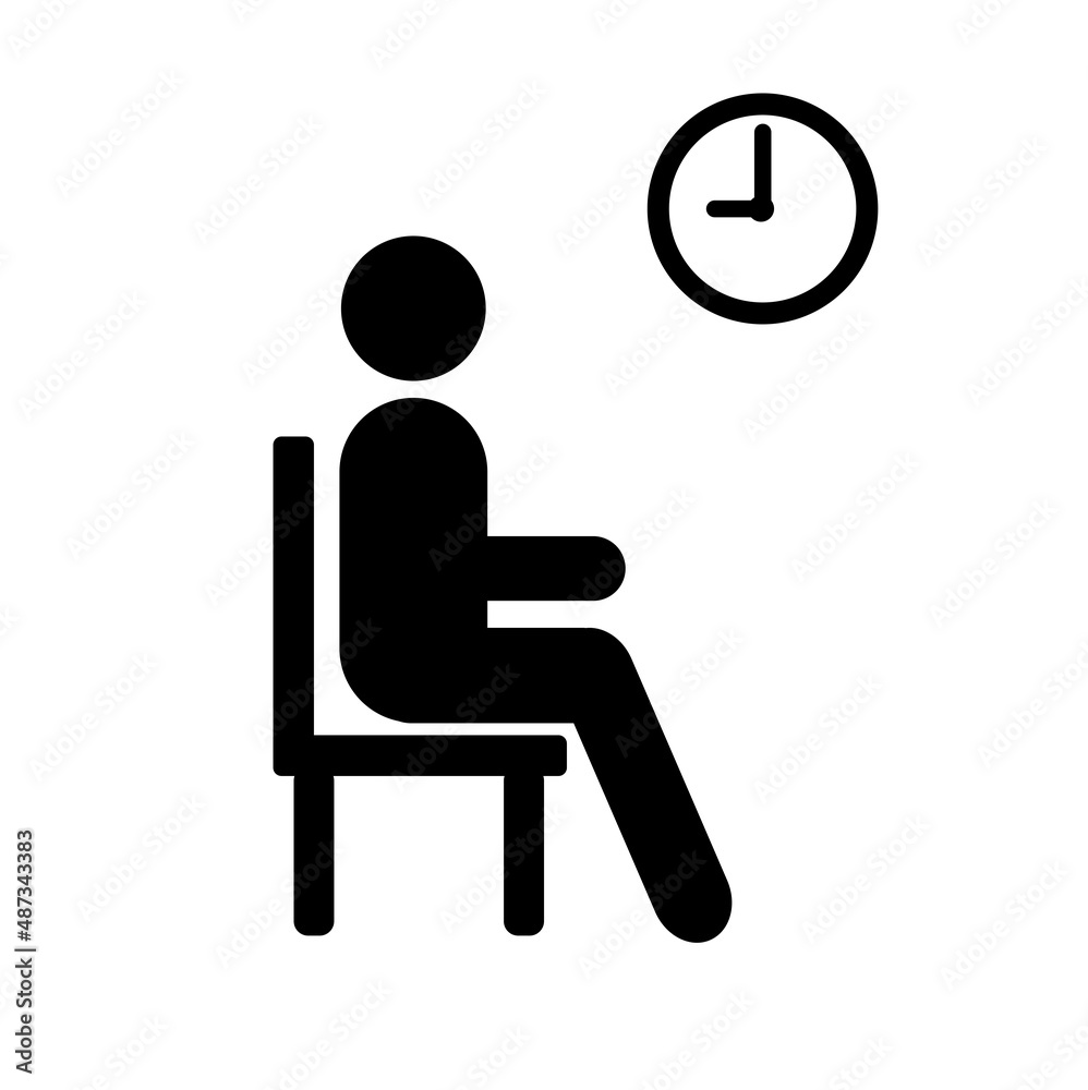 Waiting icon. High quality black style vector icons Waiting icon. High quality black style vector icons