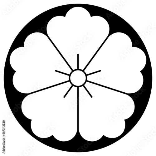 家紋です。石持地抜唐花といいます。