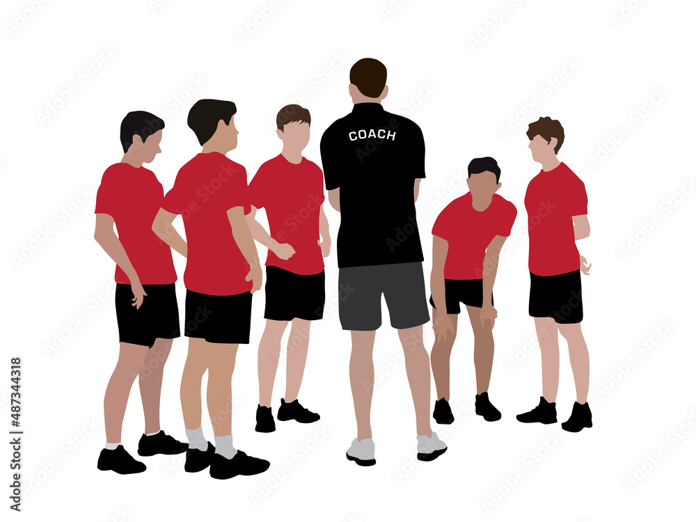 Coach and Sport Team on illustration graphic vector Coach and Sport Team on illustration graphic vector