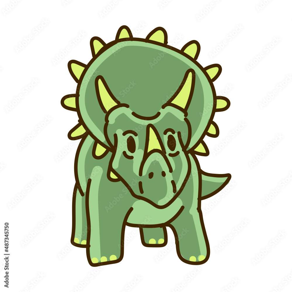 Fototapeta premium Hand drawn dinosaur cartoon character illustration Animal.