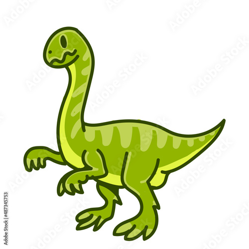 Hand drawn dinosaur cartoon character illustration Animal. © Asman