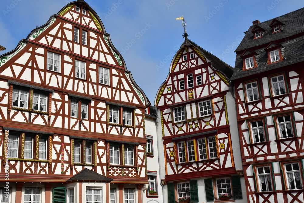 Bernkastel Kues; Germany- august 11 2021 : picturesque city in summer