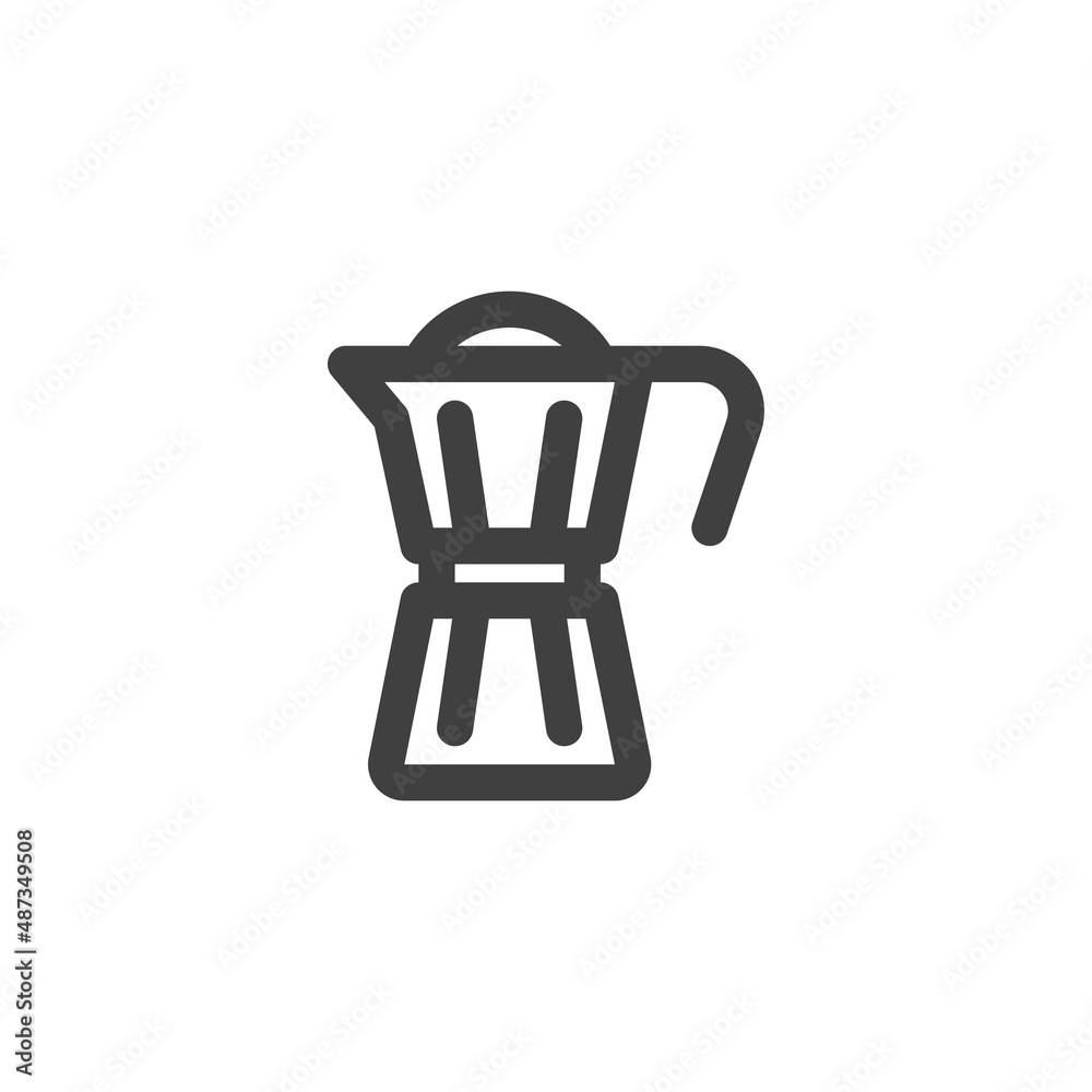 Moka coffee pot line icon Moka coffee pot line icon