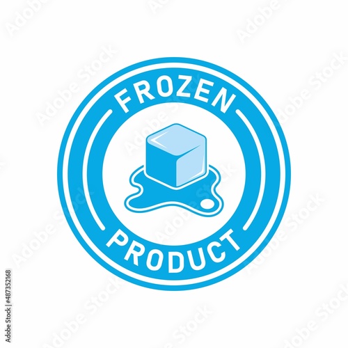 Frozen food with ice cube vector logo template. Suitable for business, web and product label