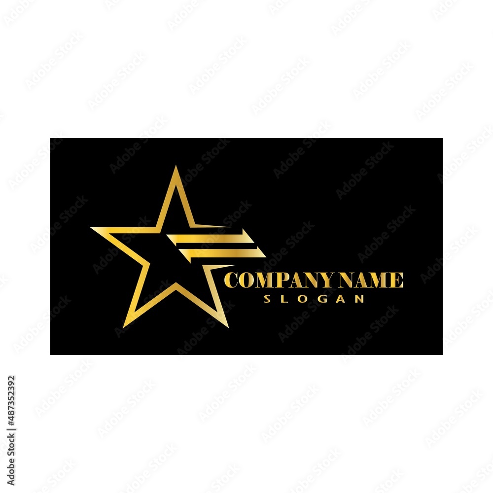 Obraz premium Star Logo abstract design vector template symbol concept icon.