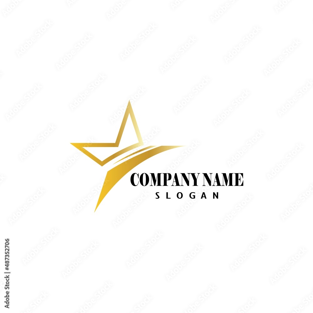 Obraz premium Star Logo abstract design vector template symbol concept icon.
