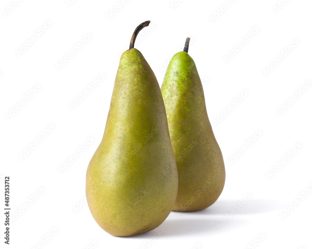 Two pears isolated on a white background. Two pears isolated on a white background.