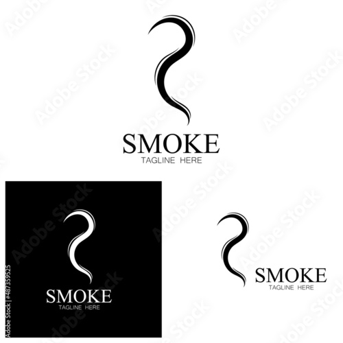 Smoke steam icon logo illustration isolated on white background Aroma vaporize icons. Smells vector line icon  hot aroma  stink or cooking steam symbols  smelling or vapor