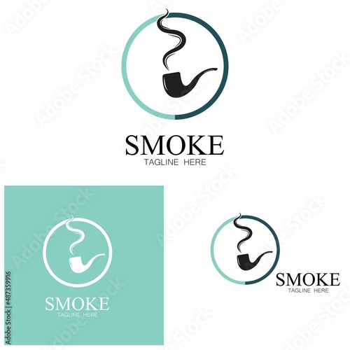 Smoke steam icon logo illustration isolated on white background Aroma vaporize icons. Smells vector line icon  hot aroma  stink or cooking steam symbols  smelling or vapor