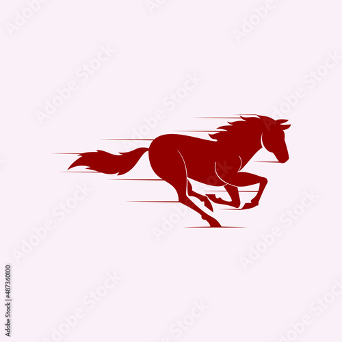 Animal vector running horse silhouette stallion element