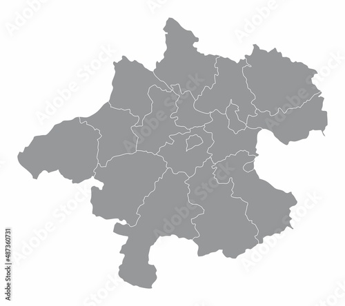 Upper Austria state administrative map