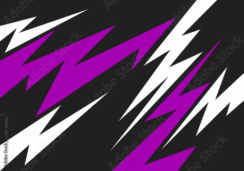 Abstract background with purple and white sharp and zigzag line pattern