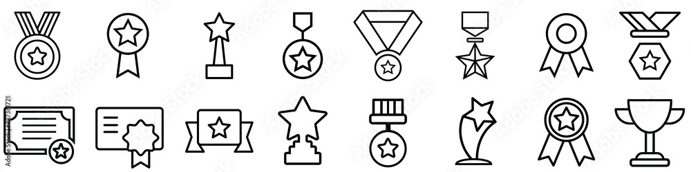 Awards icon vector set. trophy illustration sign collection. winner symbol. Awards icon vector set. trophy illustration sign collection. winner symbol.