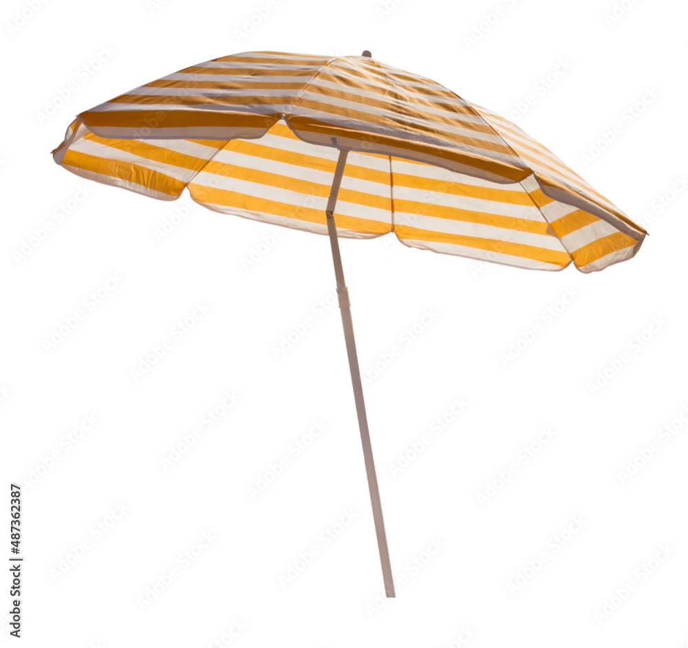 Parasol de plage, fond blanc Stock Photo | Adobe Stock