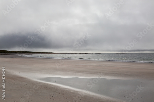 A sandy beach on the island of North Uist in the Western Isles