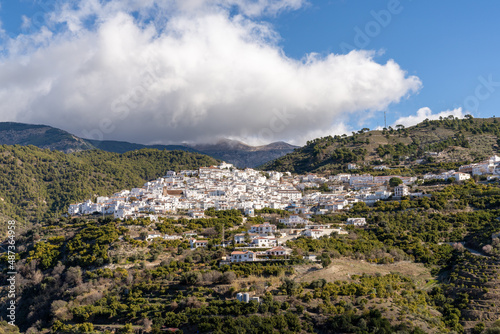 whitewashed village in the hills above Malaga in the Andalusian backcountry © makasana photo