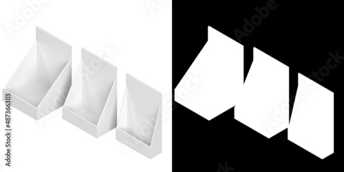 3D rendering illustration of some table top display mockups