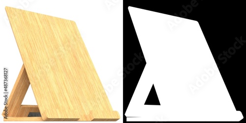 Fototapeta Naklejka Na Ścianę i Meble -  3D rendering illustration of a tablet desktop stand