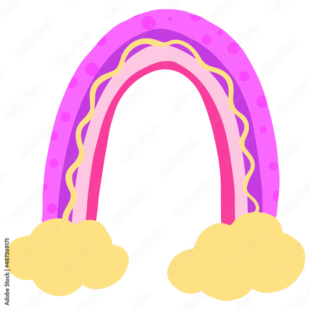 Cute Colorful Rainbow Illustration Clip Art Cute Colorful Rainbow Illustration Clip Art
