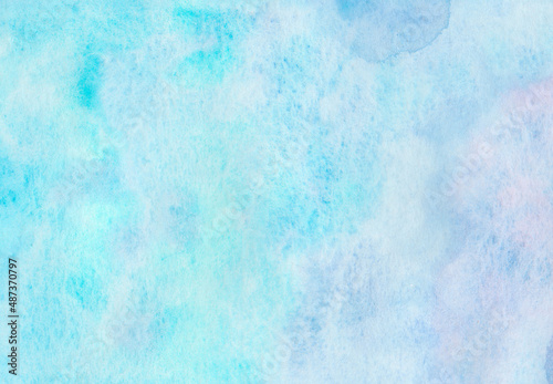 Abstract colorful watercolor background. Blue and violet