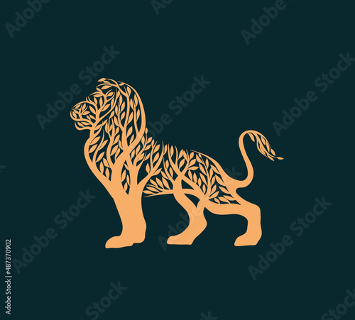 Lion logo. Isolated illustration of a lion.