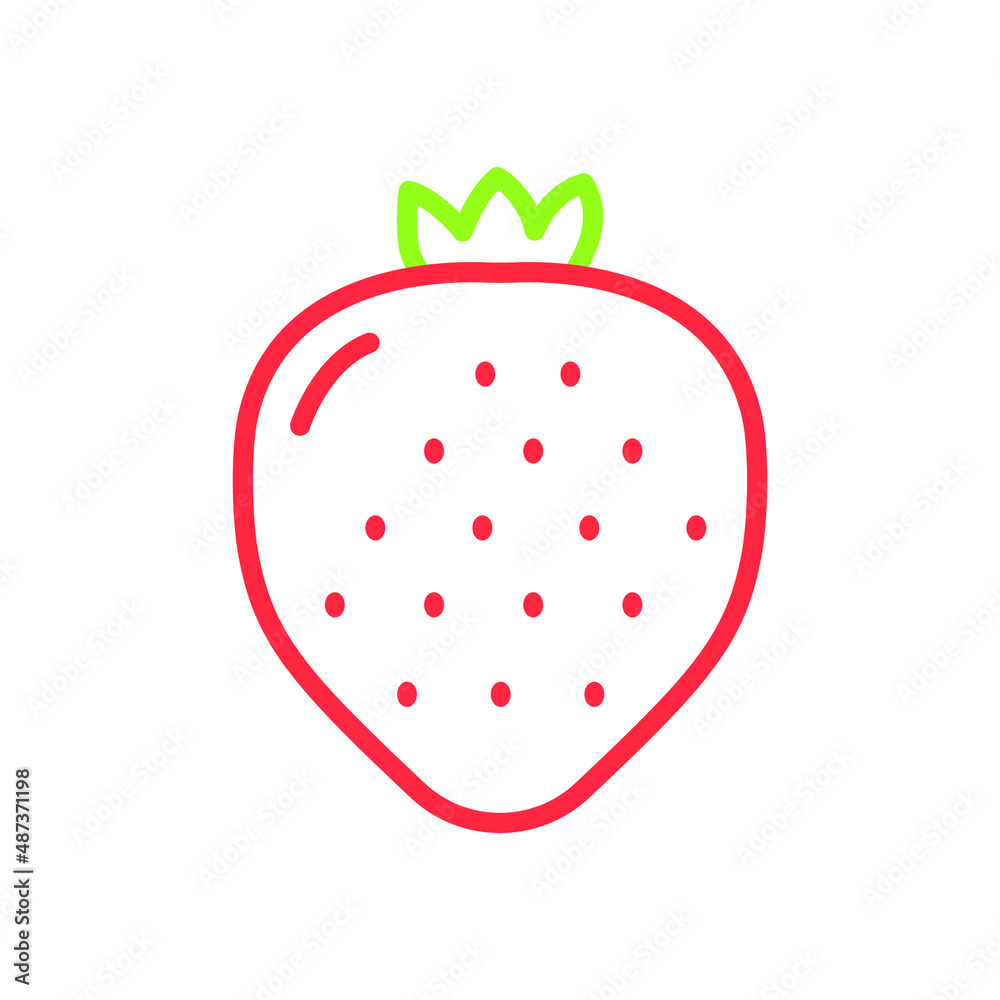 Fototapeta premium strawberry line icon