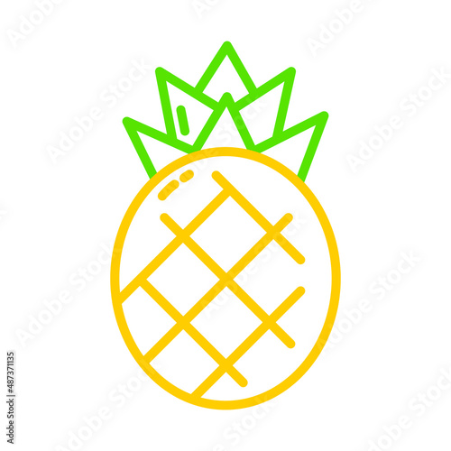 pineapple line icon