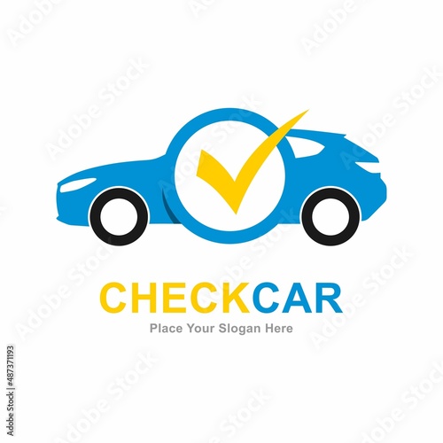 Check car logo template vector. Suitable for business, web, automotive, vehicle, transportation and design