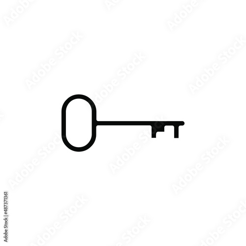 Key Solid Icon Vector Illustration Logo Template. Suitable For Many Purposes. © Lalavida