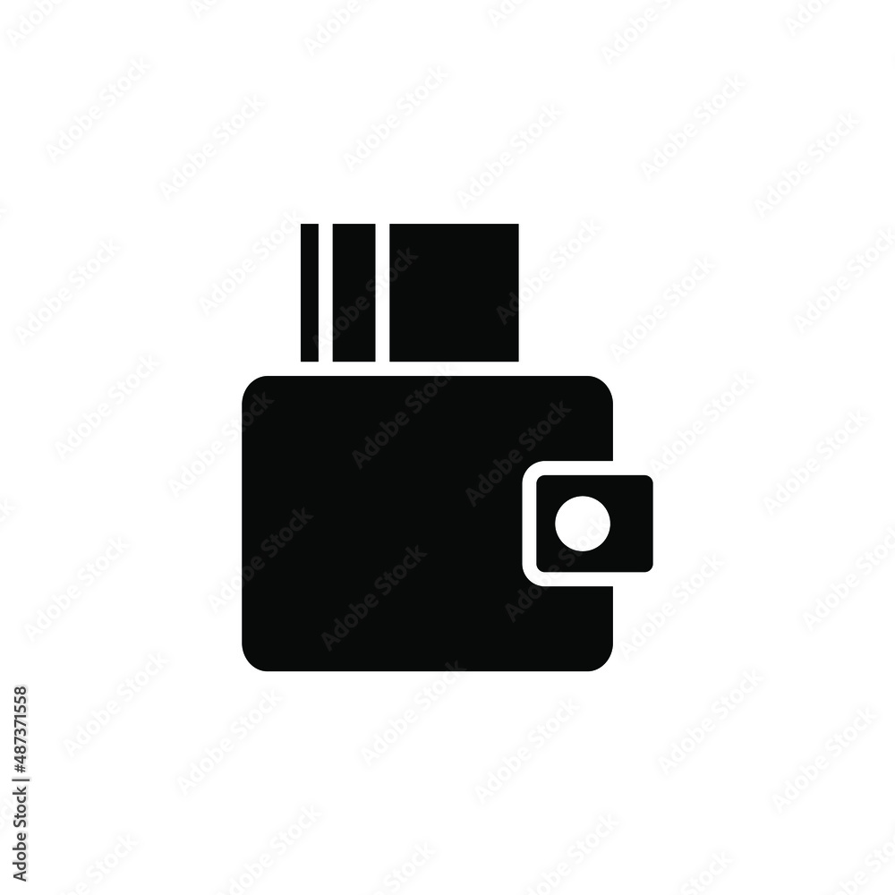 Wallet, Saving, Money Solid Icon Vector Illustration Logo Template. Suitable For Many Purposes. Wallet, Saving, Money Solid Icon Vector Illustration Logo Template. Suitable For Many Purposes.