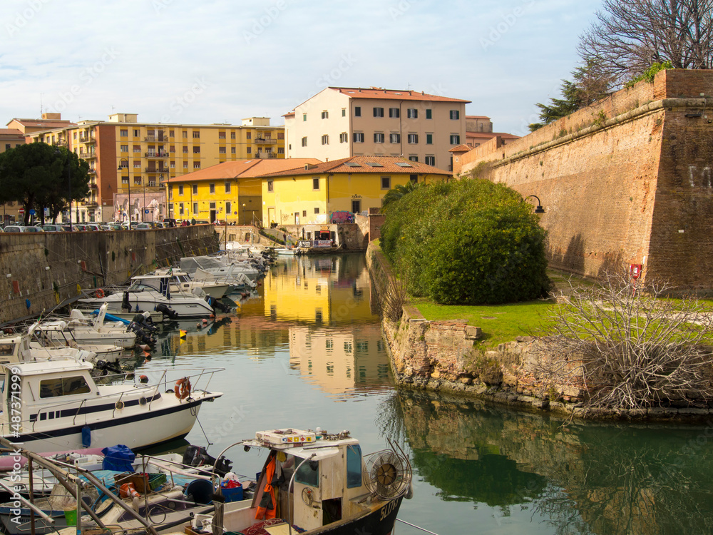 Italia, Toscana, la città di Livoro con i suoi canali.