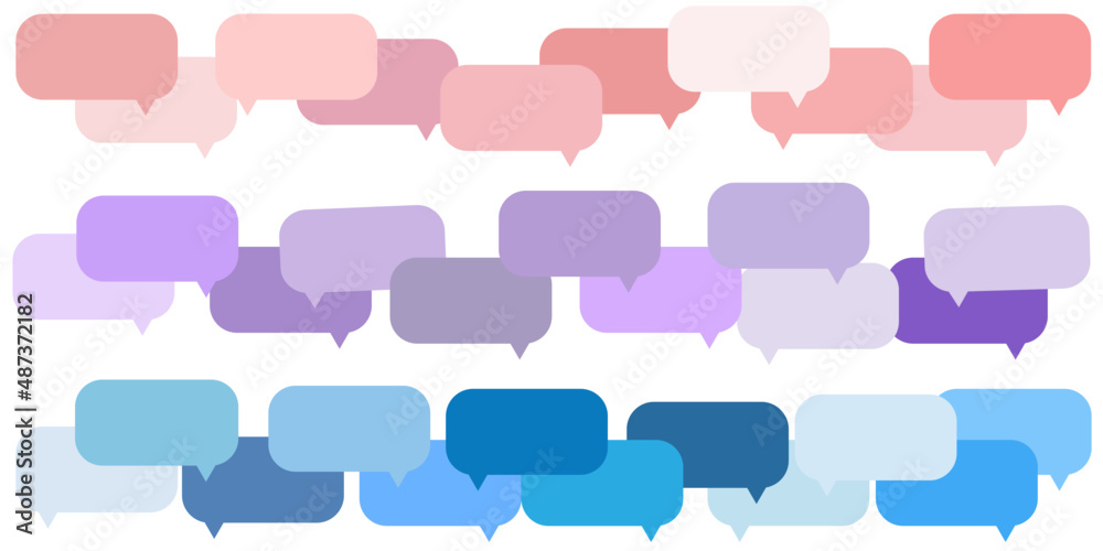 set of blank colorful square speech bubble, chatbox, conversation box, speaking balloon, thinking balloon, thought bubble set of blank colorful square speech bubble, chatbox, conversation box, speaking balloon, thinking balloon, thought bubble