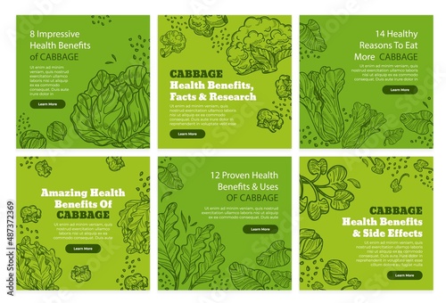 Cabbage with healthy benefits, social media set