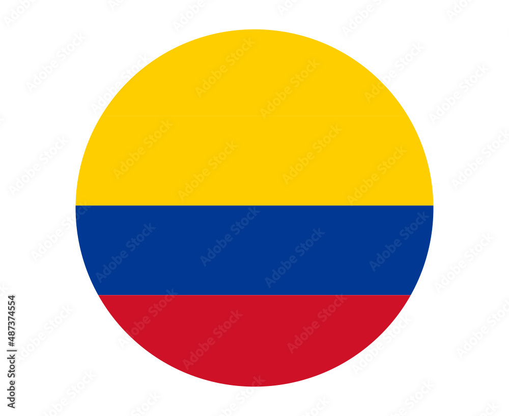 Colombia Flag National Europe Emblem Icon Vector Illustration Abstract Design Element Colombia Flag National Europe Emblem Icon Vector Illustration Abstract Design Element