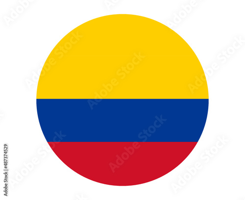 Colombia Flag National Europe Emblem Icon Vector Illustration Abstract Design Element