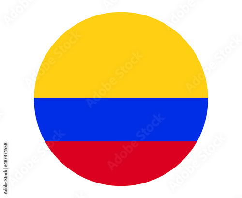 Colombia Flag National Europe Emblem Icon Vector Illustration Abstract Design Element