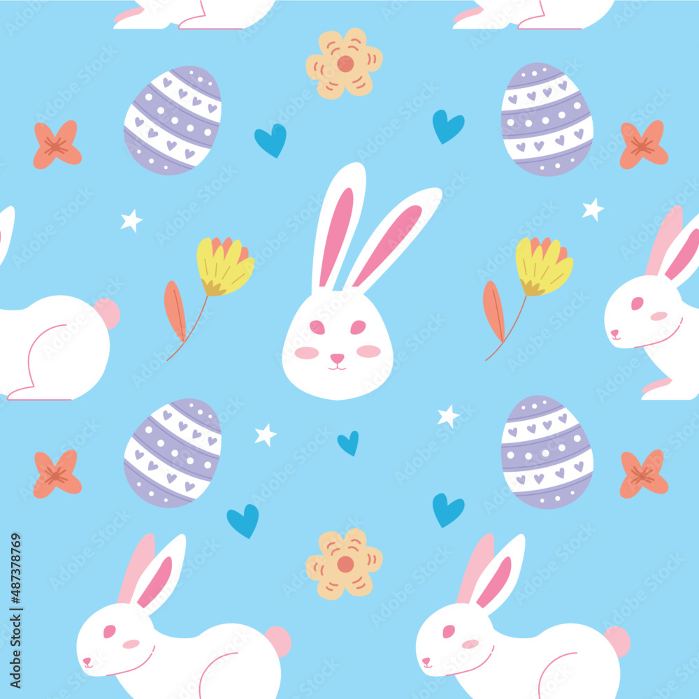 pattern with easter rabbits pattern with easter rabbits