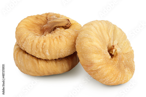 dried figs isolated on white background with clipping path and full depth of field