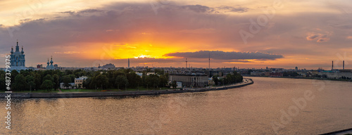 Sunset  on Neva River, Saint Petersburg, Russia © Vlad Rakin