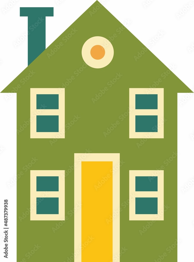 Vector Illustration retro-styled house in Flat Style. Colorful old city house in european style. Vector Illustration retro-styled house in Flat Style. Colorful old city house in european style.