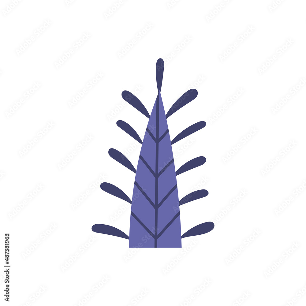Purple Leaf Hand-drawn Vector Illustration Purple Leaf Hand-drawn Vector Illustration
