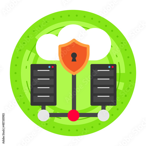 Striping or Mirroring Raid Concept , Redundant Array of Independent Disks Vector Icon Design, Cloud Processing Symbol, Computing Services Sign, Web Services and Data Center stock illustration