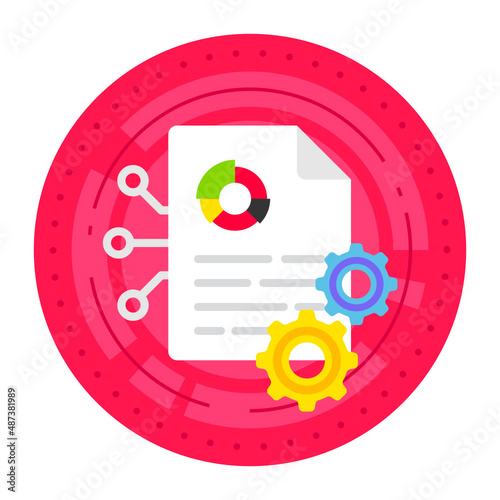 Digital growth statistics Concept, disk space analyzer Vector Icon Design, Cloud Processing Symbol, Computing Services Sign, Web Services and Data Center stock illustration