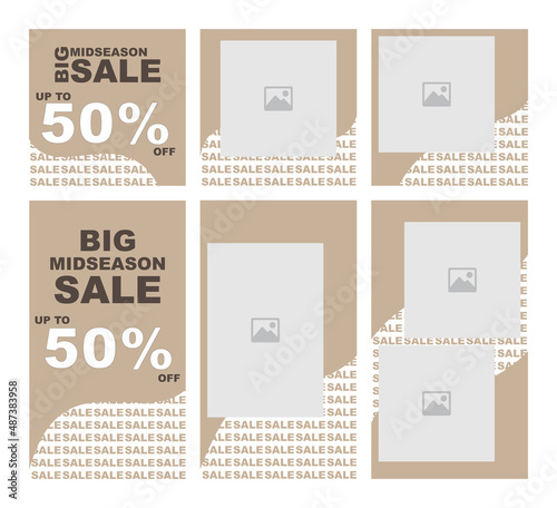 Instagram story and post templates for sale with one or two photos